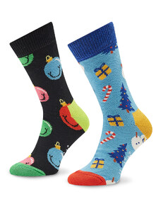 Комплект 2 чифта дълги чорапи детски Happy Socks XKHLD02-0200 Цветен