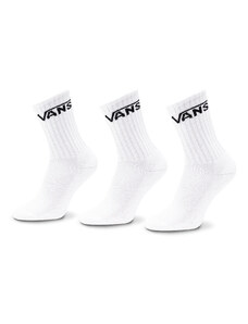 Комплект 3 чифта дълги чорапи детски Vans By Classic Crew Yout VN000YBR White WHT1