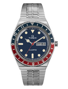 Часовник Timex Q Reissue TW2T80700 Silver/Navy