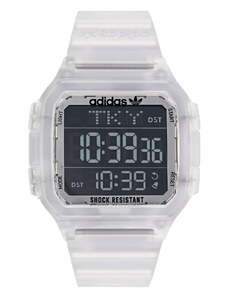Часовник adidas Originals Digital One GMT AOST22049 Clear