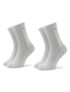 Комплект 2 чифта дълги чорапи дамски Calvin Klein 701219861 White 001