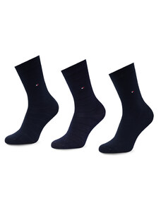 Комплект 3 чифта дълги чорапи дамски Tommy Hilfiger 701220262 Navy 001