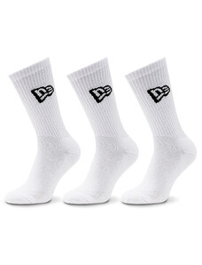 Комплект 3 чифта дълги чорапи мъжки New Era Flag Crew 13113558 White