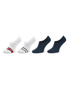 Комплект 4 чифта мъжки чорапи тип терлик Tommy Hilfiger 701222194 White 001