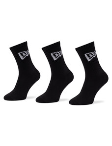 Комплект 3 чифта дълги чорапи мъжки New Era Flag Crew 13113643 Black