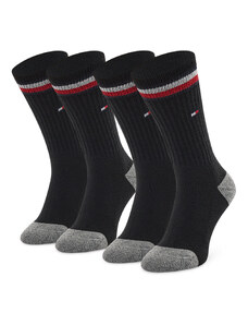 Комплект 2 чифта дълги чорапи детски Tommy Hilfiger 100001500 Black 200