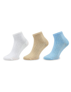 Комплект 3 чифта дълги чорапи дамски Tommy Hilfiger 701222654 White Combo 001