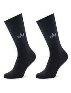 Комплект 3 чифта дълги чорапи мъжки Alpha Industries Basic 118929 Black 03