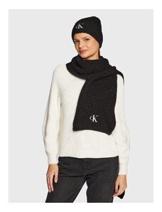 Комплект шал и шапка Calvin Klein Jeans Waffle K60K610149 Black BDS