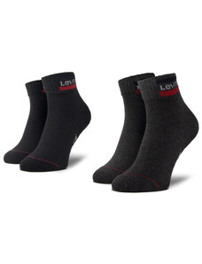 Комплект 2 чифта къси чорапи унисекс Levi's 37157-0148 Mid Grey/Black