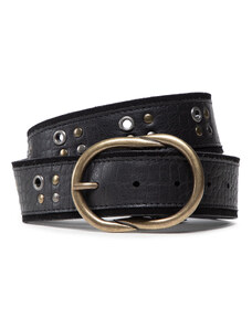 Дамски колан Pieces Pcnina Leather Jeans Belt Fc 17127691 Black/Croco Embo