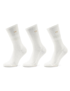 Комплект 3 чифта дълги чорапи дамски Calvin Klein 701219848 White 001