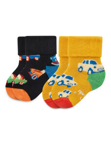 Комплект 2 чифта дълги чорапи детски Happy Socks KCAR45-9300 Цветен