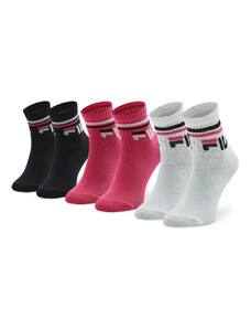 Чорапи дълги детски Fila F8338 Black/White/Fuxia 471