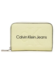 Малък дамски портфейл Calvin Klein Jeans Sculpted Med Zip Around Mono K60K607229 ZCW