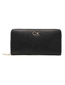Голям дамски портфейл Calvin Klein Re-Lock Z/A Wallet Lg Pbl K60K610967 BAX