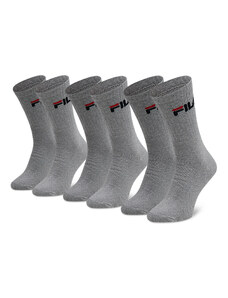 Комплект 3 чифта дълги чорапи мъжки Fila Calza Tennis F9505 Grey 400