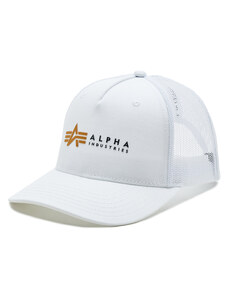 Шапка с козирка Alpha Industries Label 106901 White 09