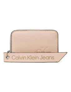 Малък дамски портфейл Calvin Klein Jeans Sculpted Med Zip Around Tag K60K610578 TGE