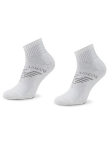 Комплект 2 чифта дълги чорапи мъжки Emporio Armani 292304 2F258 00010 Bianco