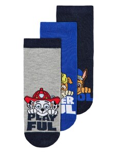 NAME IT Къси чорапи 'Jion Pawpatrol' синьо / сапфирено синьо / сив меланж / пъстро