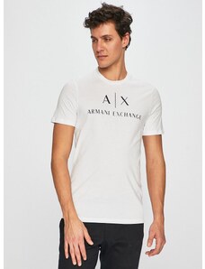 Тениска Armani Exchange в бяло с принт 8NZTCJ Z8H4Z NOS