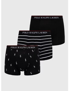 Боксерки Polo Ralph Lauren (3 чифта) мъжки в черно 714830299009