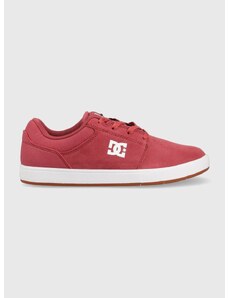 Велурени обувки DC в червено