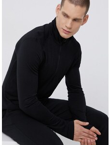 Вълнена блуза с дълги ръкави Icebreaker 200 Oasis LS Half Zip в черно
