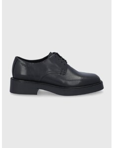 Кожени половинки обувки Vagabond Shoemakers дамски в черно с платформа