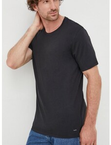 Памучна тениска MICHAEL Michael Kors в черно с изчистен дизайн