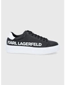 Кожени обувки Karl Lagerfeld Maxi Kup в черно