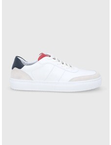 Кожени обувки Tommy Hilfiger в бяло