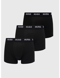 Боксерки HUGO (3 чифта) мъжки в черно 50469786