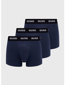 Боксерки HUGO (3 чифта) мъжки в тъмносиньо 50469786