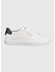 Кожени обувки Calvin Klein в бяло