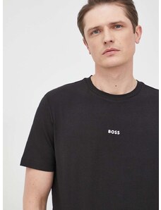 Тениска BOSS BOSS ORANGE в черно с изчистен дизайн 50473278