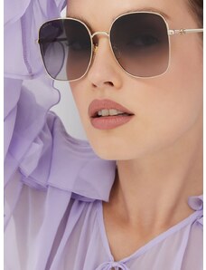 Слънчеви очила Gucci в златисто GG1143S