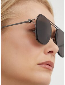 Слънчеви очила Alexander McQueen в сиво