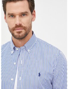Риза Polo Ralph Lauren мъжка с кройка по тялото с яка с копче