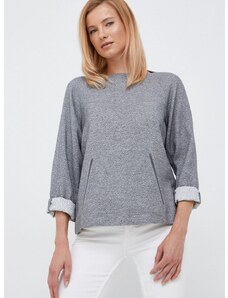 Пуловер с вълна Emporio Armani дамски в сиво от лека материя