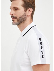 Тениска с яка Guess ES SS PAUL в бяло с апликация M2YP25 KARS0