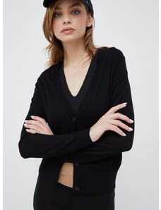 Вълнена жилетка Calvin Klein в черно от лека материя