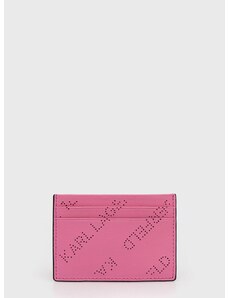 Калъф за карти Karl Lagerfeld дамски в розово