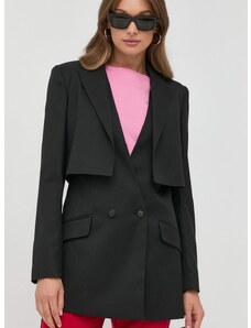 Сако Karl Lagerfeld в черно с двуредно закопчаване с изчистен дизайн