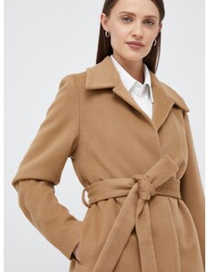 Вълнено палто Calvin Klein в кафяво с преходна изолация