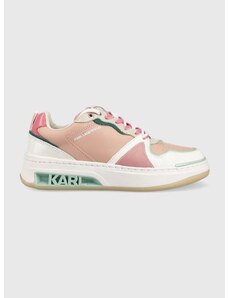 Кожени маратонки Karl Lagerfeld Elektra Ii Lo в розово