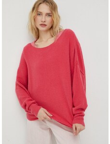 Пуловер с вълна American Vintage дамски в розово