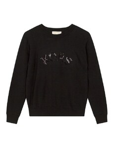 Детски пуловер Michael Kors в черно от лека материя