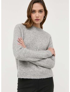 Пуловер с вълна BOSS дамски в бежово